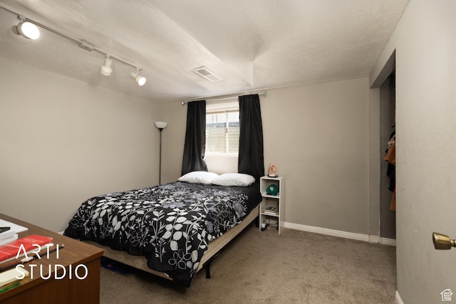 970 N 500 E, Pleasant Grove, UT 84062 - carpeted bedroom featuring track lighting, baseboards, and visible vents