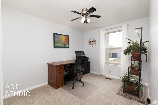 970 N 500 E, Pleasant Grove, UT 84062 - office space with baseboards, a ceiling fan, carpet flooring, and visible vents