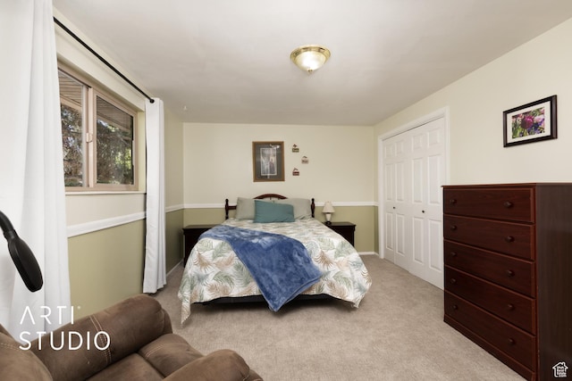 970 N 500 E, Pleasant Grove, UT 84062 - bedroom featuring a closet, baseboards, and light carpet
