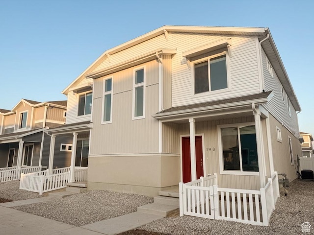 view of front of home with a porch