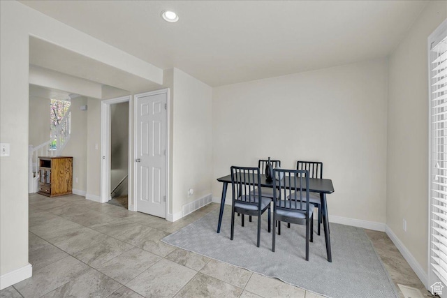3909 N Davencourt Loop, Lehi, UT 84043 - dining room featuring baseboards, recessed lighting, and visible vents