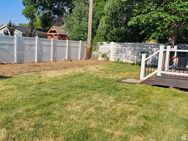 302 E 1400 N, Bountiful, UT 84010 - fenced backyard featuring a deck