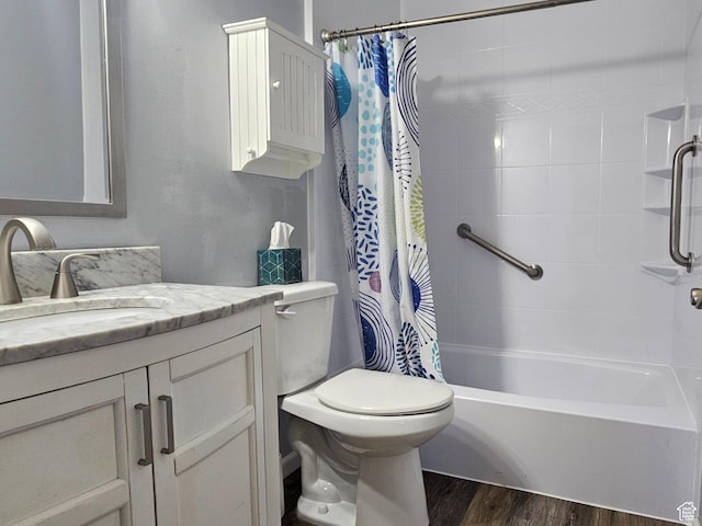 302 E 1400 N, Bountiful, UT 84010 - bathroom with wood finished floors, vanity, and shower / bath combo