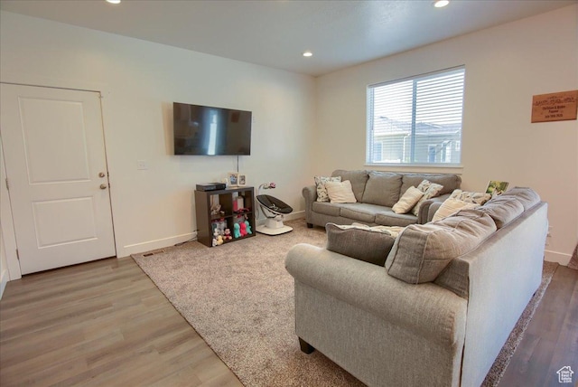200 W 1200 S Unit 61, Tremonton, UT 84337 - living area featuring light wood-type flooring, recessed lighting, and baseboards