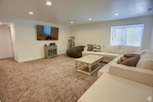 200 W 1200 S Unit 61, Tremonton, UT 84337 - living area featuring recessed lighting, baseboards, carpet floors, and visible vents