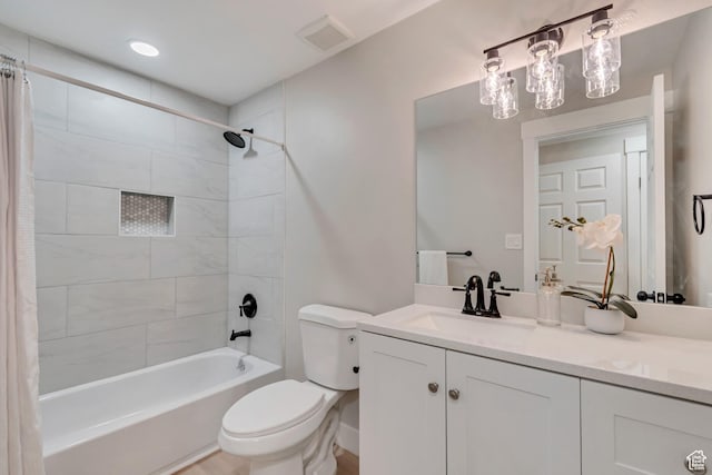 339 E 600 S Unit 1210, Salt Lake City, UT 84111 - full bath with visible vents, shower / tub combo, toilet, and vanity