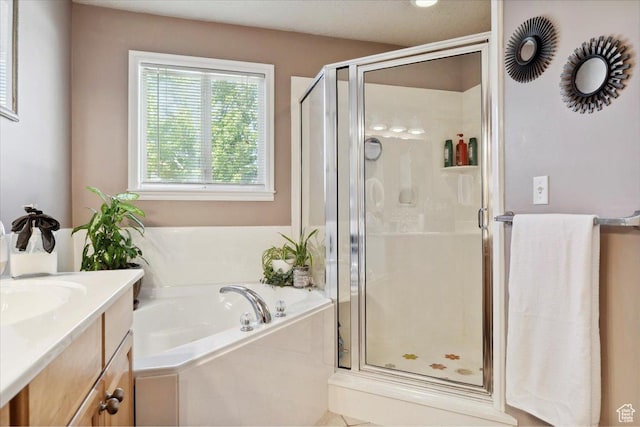121 N 3000 W, West Point, UT 84015 - bathroom with vanity, a garden tub, and a stall shower