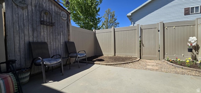 view of patio / terrace featuring a fenced backyard
