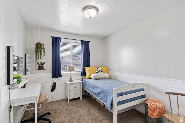 1090 N 3450 W, Layton, UT 84041 - carpeted bedroom featuring a textured ceiling and a wainscoted wall