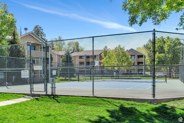1275 E Shadow Ridge Dr S Unit 10N, Cottonwood Heights, UT 84047 - view of sport court with fence, a gate, and a yard