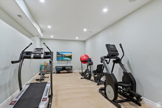 864 S Wellington Dr W, Kaysville, UT 84037 - exercise room with recessed lighting, baseboards, and carpet flooring
