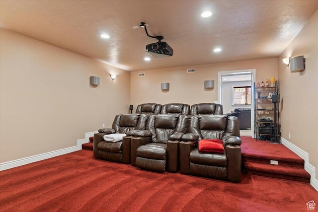 864 S Wellington Dr W, Kaysville, UT 84037 - cinema room with carpet flooring, baseboards, and recessed lighting