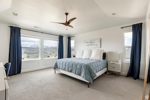 809 N 1490 E, Heber City, UT 84032 - bedroom featuring carpet flooring, baseboards, recessed lighting, and a ceiling fan