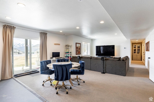 809 N 1490 E, Heber City, UT 84032 - home office featuring light colored carpet, recessed lighting, and a textured ceiling