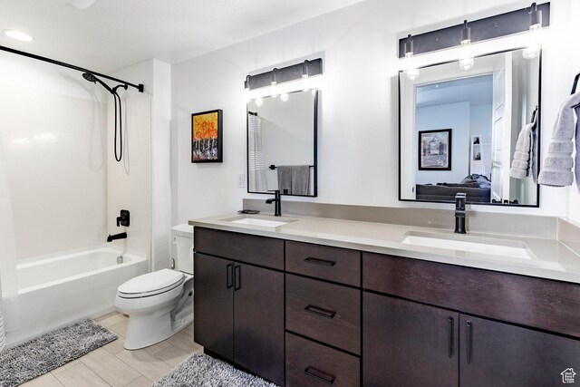 809 N 1490 E, Heber City, UT 84032 - full bath with toilet, double vanity, ensuite bath, and shower / bathtub combination