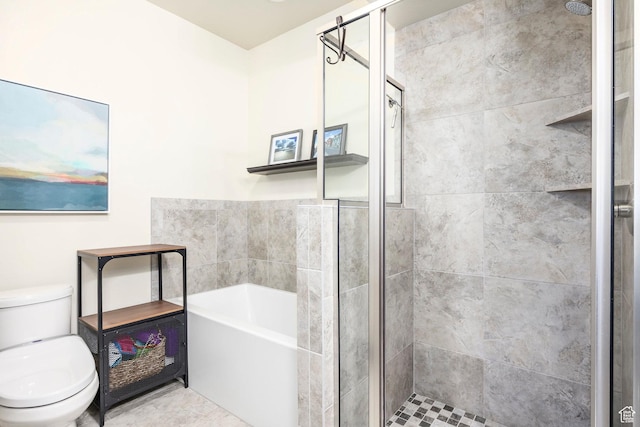 1261 W Black Rock Trl Unit 39F, Kamas, UT 84036 - full bathroom with a garden tub, a stall shower, and toilet