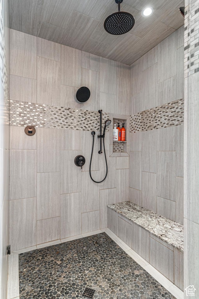 1021 Sage Crk, Heber City, UT 84032 - bathroom featuring recessed lighting and a tile shower