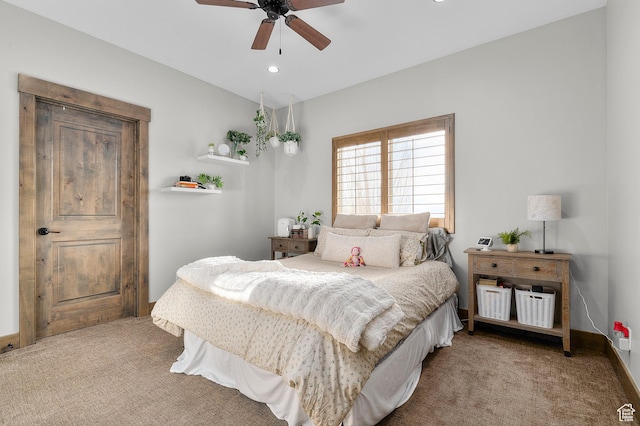 1021 Sage Crk, Heber City, UT 84032 - bedroom with carpet floors, ceiling fan, and recessed lighting