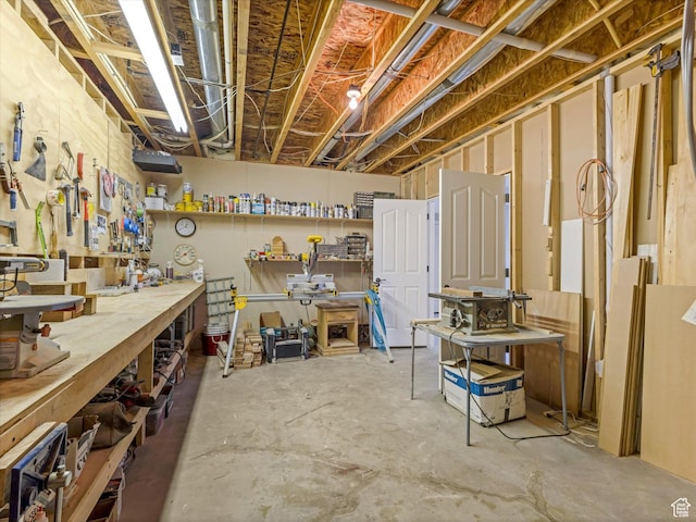 11606 S Radience Ln W, South Jordan, UT 84009 - unfinished basement featuring a workshop area