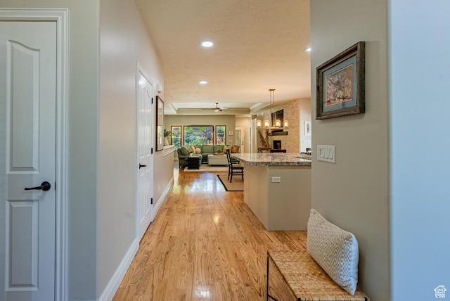 11606 S Radience Ln W, South Jordan, UT 84009 - corridor with light wood-style floors and recessed lighting