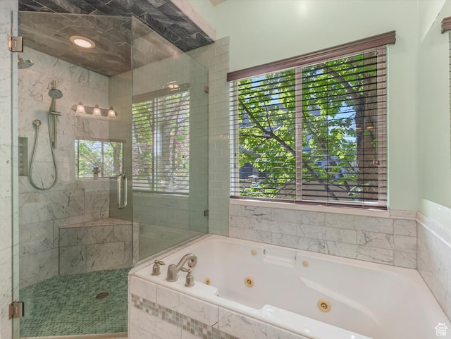 11606 S Radience Ln W, South Jordan, UT 84009 - full bath with a shower stall and a jetted tub