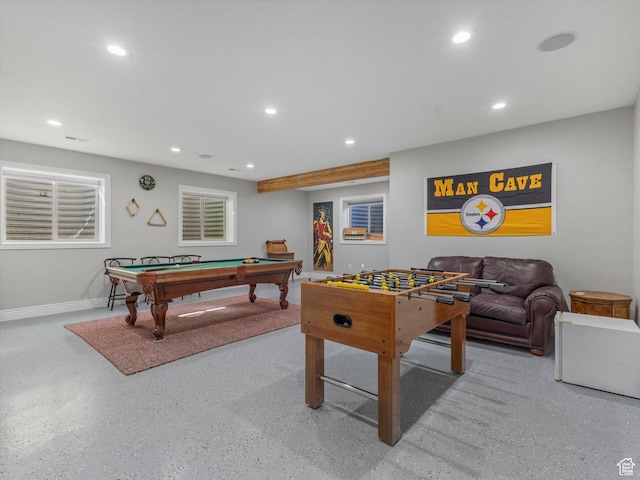 11606 S Radience Ln W, South Jordan, UT 84009 - playroom with recessed lighting, baseboards, and billiards