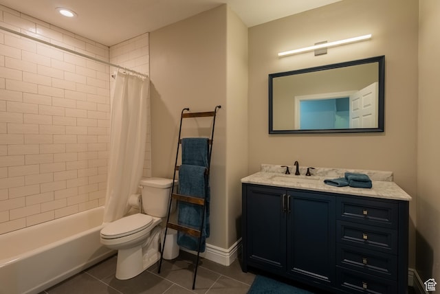 11606 S Radience Ln W, South Jordan, UT 84009 - bathroom with tile patterned floors, vanity, and shower / bath combination with curtain