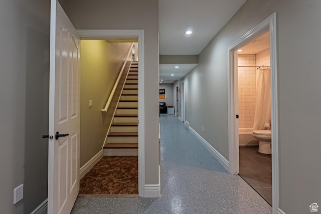 11606 S Radience Ln W, South Jordan, UT 84009 - hall with stairway and recessed lighting