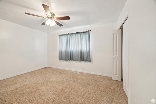 5350 S 3450 W, Roy, UT 84067 - empty room with ceiling fan, light colored carpet, baseboards, and visible vents