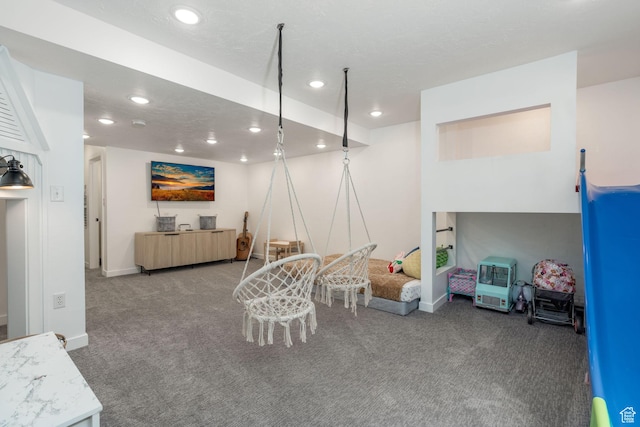 2046 W 1100 N, Provo, UT 84604 - rec room with baseboards, carpet flooring, and recessed lighting