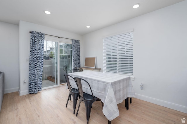 2046 W 1100 N, Provo, UT 84604 - dining space with recessed lighting, baseboards, and light wood-type flooring