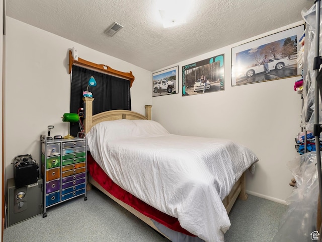 2265 W Marvinwood Dr S, Taylorsville, UT 84129 - carpeted bedroom featuring a textured ceiling and visible vents