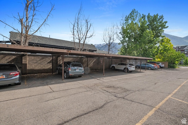 639 N University Ave Unit 2, Provo, UT 84601 - covered parking lot featuring a mountain view
