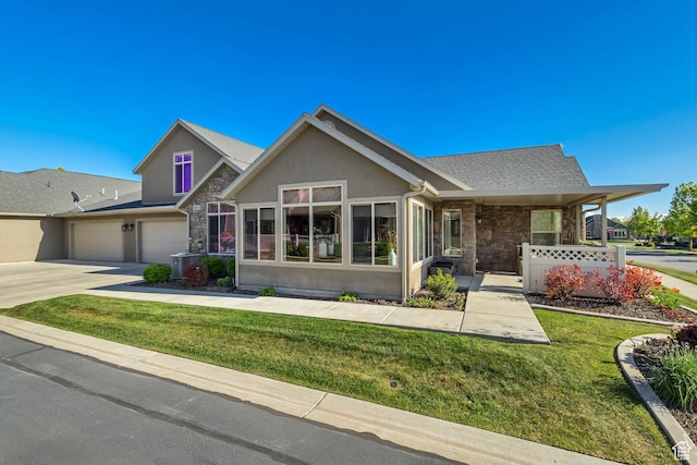 1889 S 910 W Unit B, Syracuse, UT 84075 - view of front of property with central AC, stone siding, and stucco siding