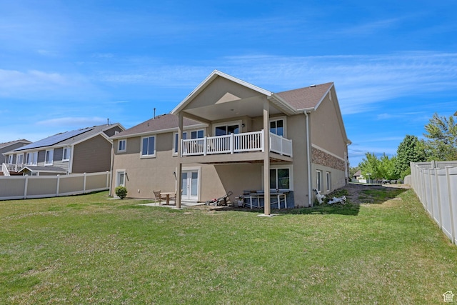 1350 S 849 W Unit 17D, Springville, UT 84663 - rear view of house featuring french doors, stucco siding, and a patio area