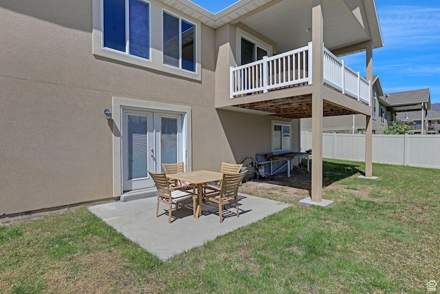 1350 S 849 W Unit 17D, Springville, UT 84663 - back of house with stucco siding, a patio, and french doors