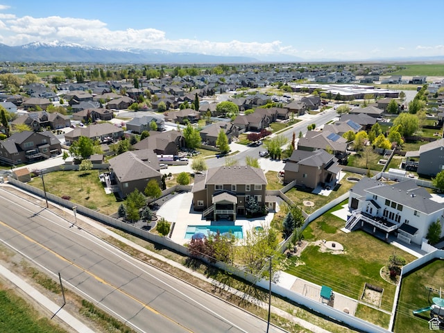aerial view featuring a residential view