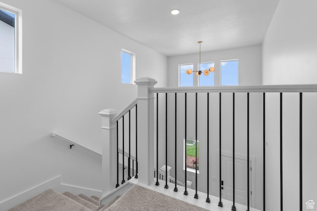 688 N 600 W Unit 104, Tremonton, UT 84337 - staircase featuring a chandelier and recessed lighting