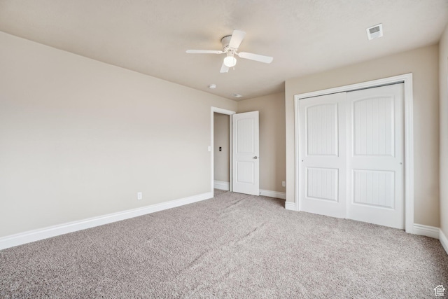 3214 W Ridgeline Rd, Stockton, UT 84071 - unfurnished bedroom featuring carpet flooring, a ceiling fan, baseboards, and a closet