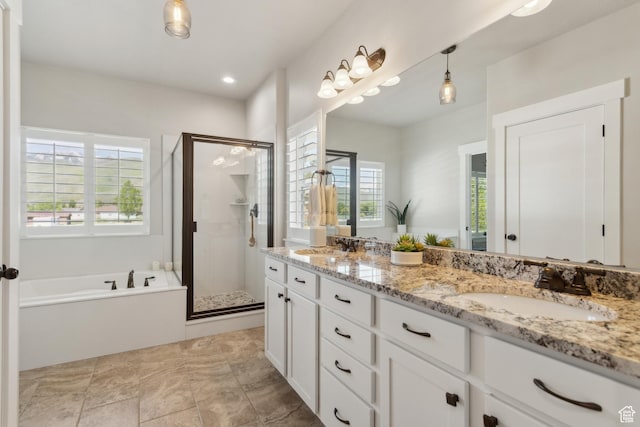 272 S 300 E, Midway, UT 84049 - bathroom with a shower stall, double vanity, and a garden tub