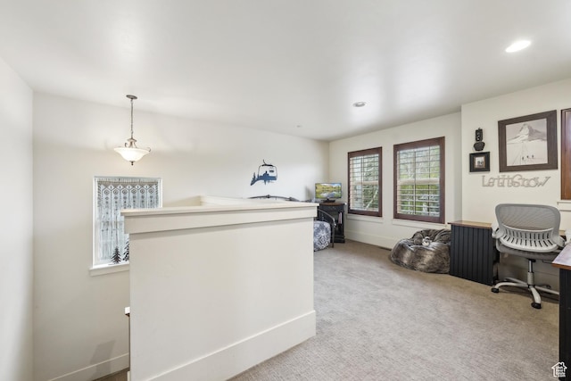 480 E Mission Dr, Midway, UT 84049 - office with light colored carpet, recessed lighting, and baseboards