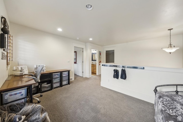 480 E Mission Dr, Midway, UT 84049 - carpeted home office with recessed lighting