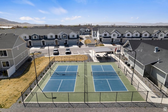 1914 E Thunder Ln N Unit 505, Eagle Mountain, UT 84005 - view of sport court with a residential view, fence, and a mountain view