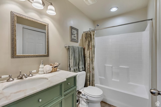126 W Casi Way, Saratoga Springs, UT 84045 - bathroom with toilet, shower / bathtub combination with curtain, and vanity