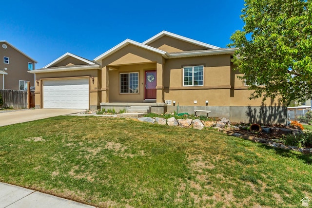 126 W Casi Way, Saratoga Springs, UT 84045 - single story home with concrete driveway, a garage, and stucco siding