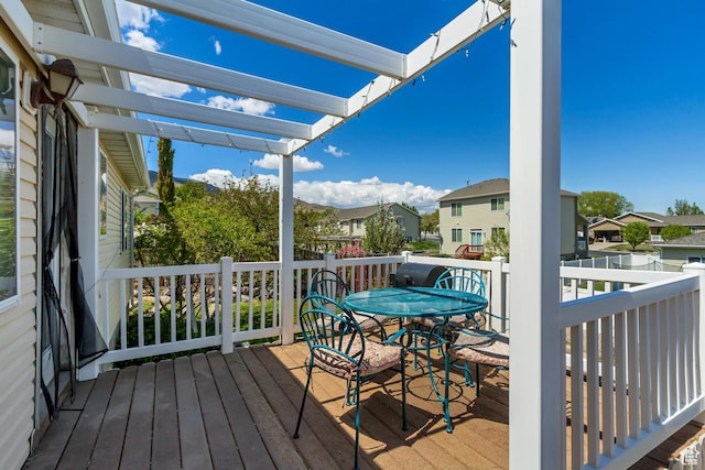126 W Casi Way, Saratoga Springs, UT 84045 - wooden deck featuring a residential view and outdoor dining area