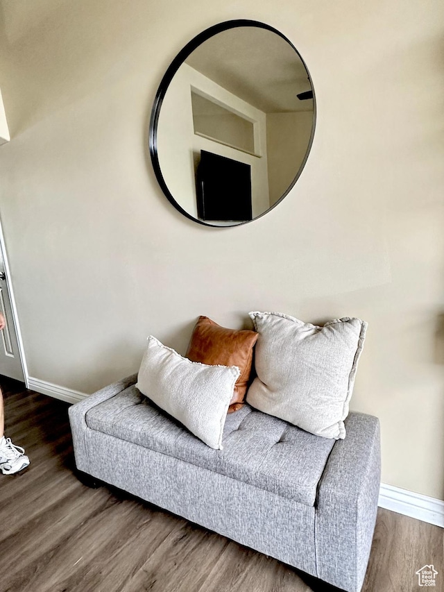 126 W Casi Way, Saratoga Springs, UT 84045 - sitting room with baseboards and wood finished floors