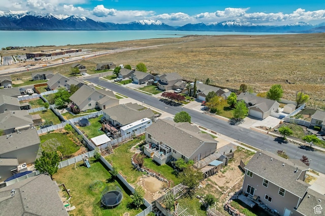 126 W Casi Way, Saratoga Springs, UT 84045 - aerial view of residential area featuring a water and mountain view