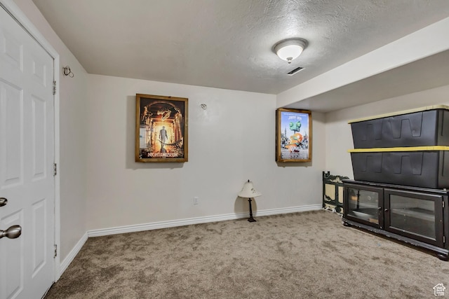 126 W Casi Way, Saratoga Springs, UT 84045 - living area with baseboards, carpet flooring, and a textured ceiling