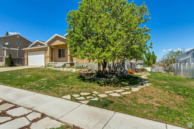 126 W Casi Way, Saratoga Springs, UT 84045 - view of front facade with a garage, concrete driveway, and stucco siding